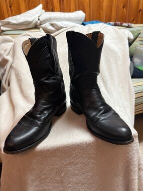 Tecovas Black Leather Cowboy Boots for Men